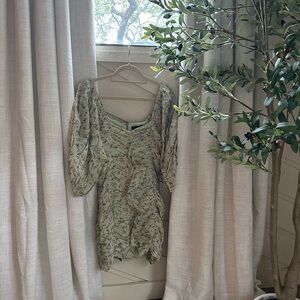 MINKPINK Green Floral Dress